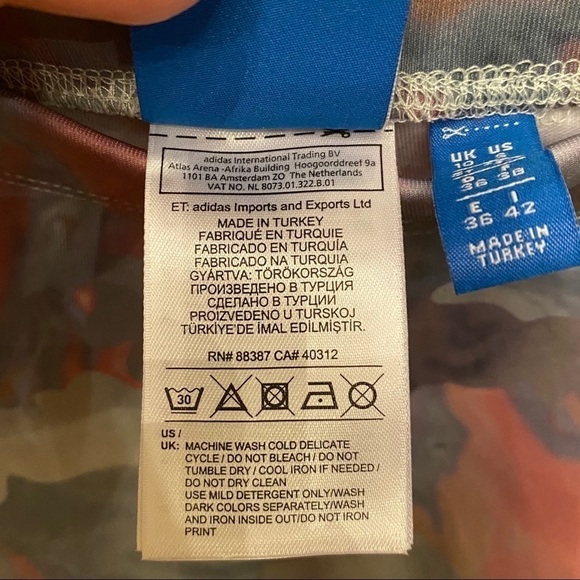 ADIDAS Pastel Camo Leggings Size Small - Picture 7 of 9